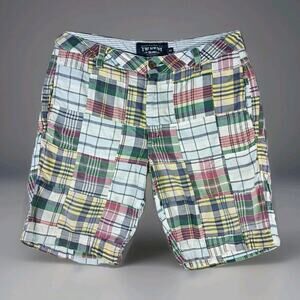 The New Ivy Shorts Patchwork Madras Men 34 Plaid Summer Classic